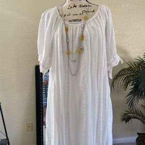 White and silver dress